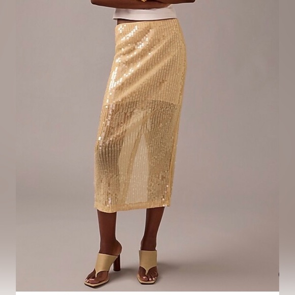 J. Crew Collection layered sequin midi skirt